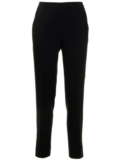 ALBERTO BIANI BLACK PANTS WITH SIDE POCKETS IN STRETCH FABRIC WOMAN
