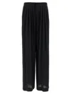 Alberto Biani Black Pleat Pants In Black