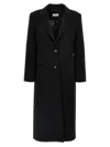Alberto Biani Wool Single-breasted Coat In Black