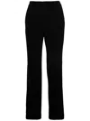 ALBERTO BIANI BLACK SLIGHTLY FLARED PANTS WITH CONCEALED FASTENING IN STRETCH FABRIC WOMAN