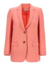 Alberto Biani Coral Pink America Blazer In Pink