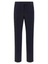 Alberto Biani Franca Pinstripe Wool Trousers In Blue