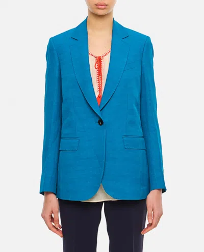 ALBERTO BIANI BLUE SINGLE-BREASTED BLAZER