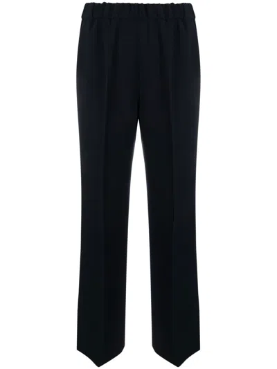 Alberto Biani Blue Trousers In Black
