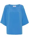 Alberto Biani Bluette Cady Blouse In Blue
