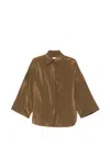 Alberto Biani Brown Regular Solid Shirt In Brown