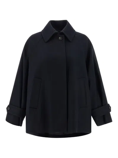 ALBERTO BIANI BUTTON BATWING-SLEEVE COAT