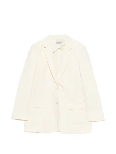 Alberto Biani Button Blazer In White