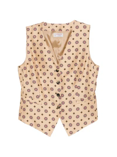 Alberto Biani Buttoned Patterned Waistcoat In Multi