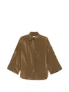 Alberto Biani Brown Regular Solid Shirt In Brown