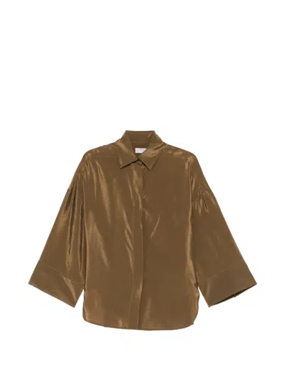 Alberto Biani Buttoned Shirt In Brown