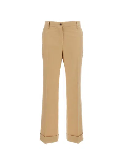 Alberto Biani Buttoned Trousers In Brown
