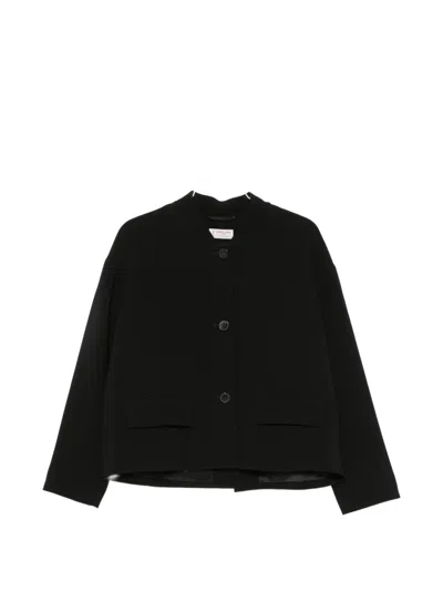 Alberto Biani Casual Blazer Long Sleeves Front Pockets In Black