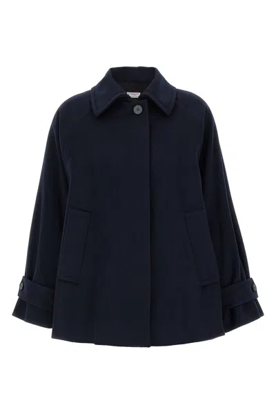 Alberto Biani Caban Coat In Blue