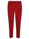 Alberto Biani Cady Drawstring Trousers In Red