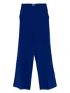 Alberto Biani Cady Elasticated Trousers In Blue