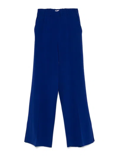 Alberto Biani Cady Elasticated Trousers In Blue