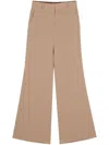 Alberto Biani Cady Flared Trousers In Powder