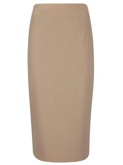 Alberto Biani Cady Pencil Skirt In Beige