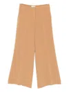 Alberto Biani Wide Leg Trousers Featuring Belt Loops In Brown