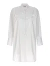 Alberto Biani White Long Plastron Tuxedo Shirt In White