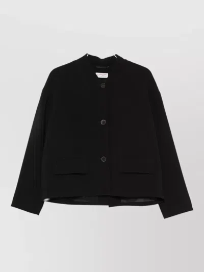 Alberto Biani Casual Blazer Long Sleeves Front Pockets In Black