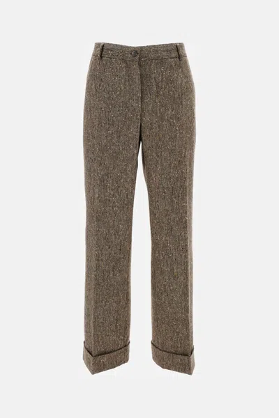 Alberto Biani Charlie Gab Trousers In Brown