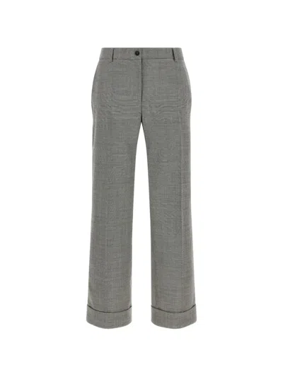 Alberto Biani Charlie Turn-up Trousers In Transparent