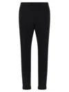 Alberto Biani Cigarette Style Cady Pants With Adjustable Drawstring In Black