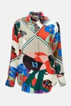 Alberto Biani Classic Silk Skiers Shirt In Orange