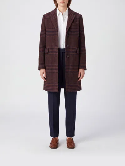 Alberto Biani Coat Woman Color Multicolor In Burgundy