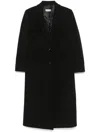 Alberto Biani Single-breasted Wool Coat In Black