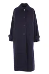 Alberto Biani Button-fastening Coat In Black