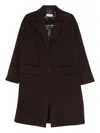 Alberto Biani Single-breasted Coat In Black