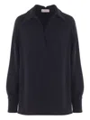 Alberto Biani Crepe Blouse In Black