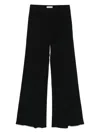 Alberto Biani Crepe Palazzo Pants In Black