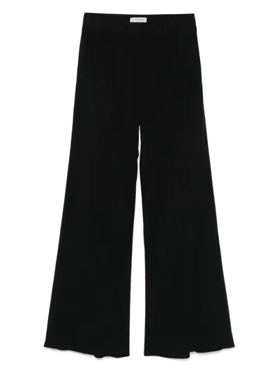 Alberto Biani Crepe Palazzo Pants In Black