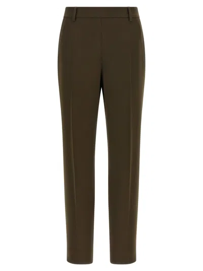Alberto Biani Crêpe Pants In Brown