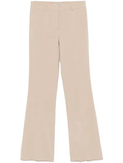 Alberto Biani Crepe Trousers In Neutrals