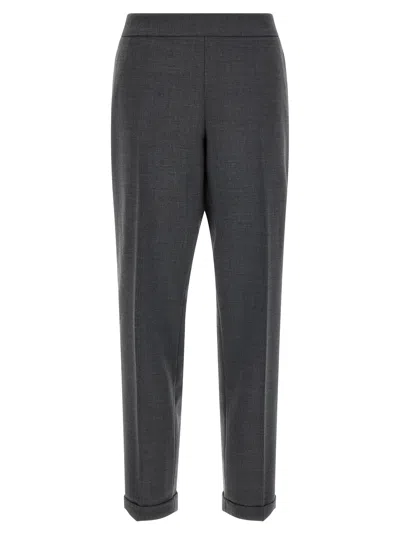 Alberto Biani Cropped Pants In Grey