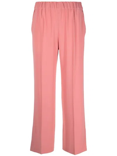 Alberto Biani Cropped Wide-leg Trousers In Pink