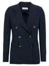 Alberto Biani Dark Blue Double-breasted Blazer In Dark Blue