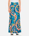 Alberto Biani Multicolor Spiral And Star Pattern Wide Pants In Blue