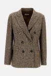 Alberto Biani Double-breasted Blazer In Animal Print