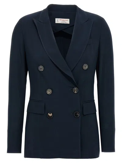 Alberto Biani Double-breasted Blazer Blazer And Suits In Blue