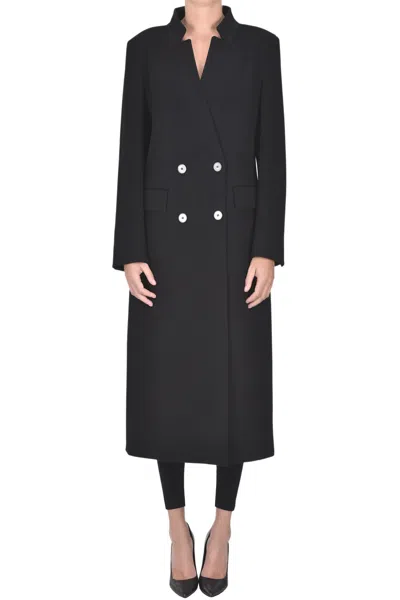 Alberto Biani Double-breasted Coat In Black
