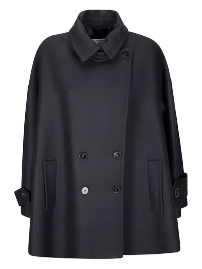 Alberto Biani Double-breasted Coat In Black