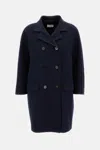 Alberto Biani Double-breasted Coat In Blue
