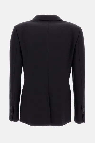 Alberto Biani Double-breasted Smoking Blazer In Black