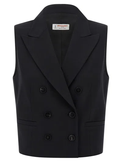 Alberto Biani Double-breasted Vest In Black